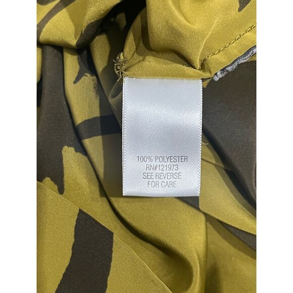 Simply Vera by Vera Wang Women's Sleeveless Green Brown Shift Dress SIZE 12 - Picture 6 of 6